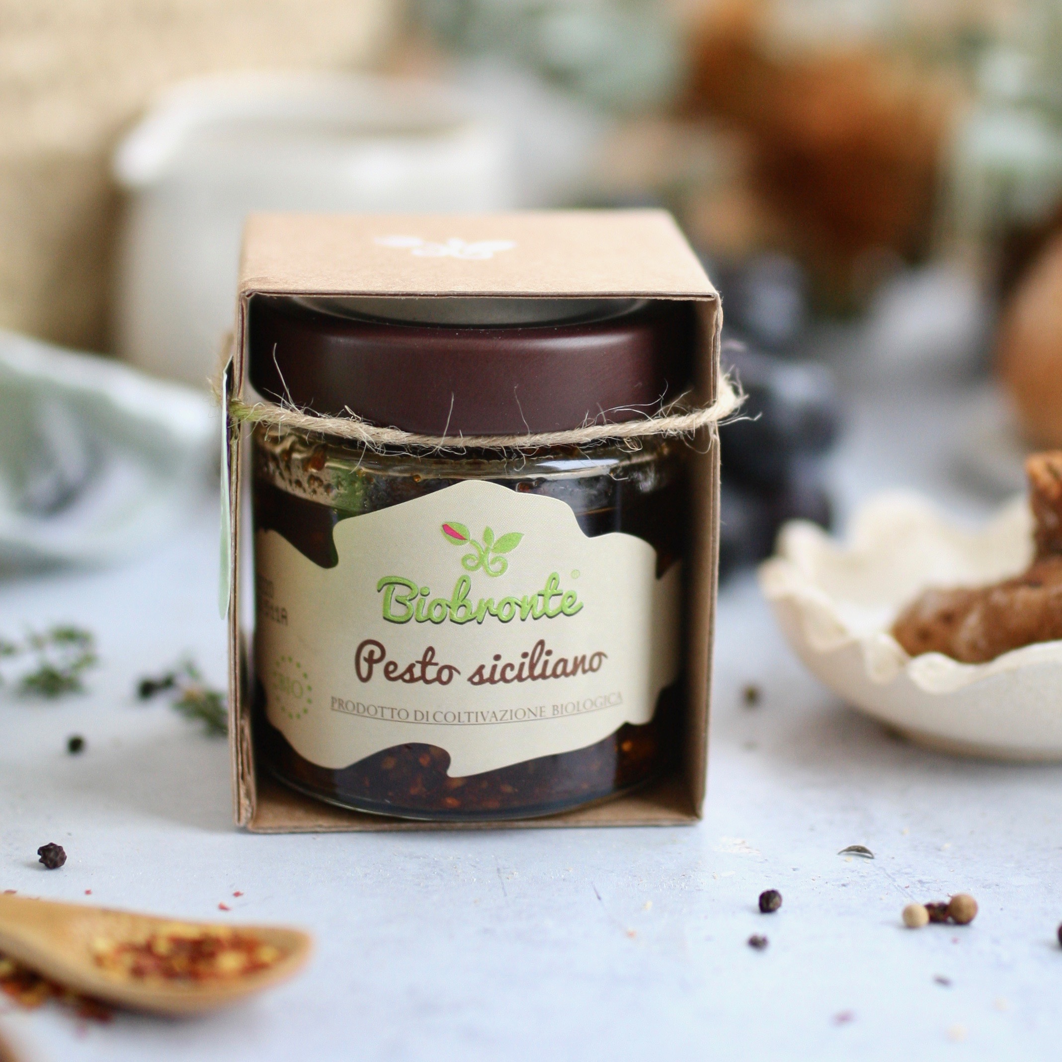 BioBronte Pesto cu fistic si rosii uscate bio, 150g - imagine 2